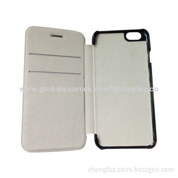 Grey cross pattern PU leather case for iPhone 6 4.7 inch size